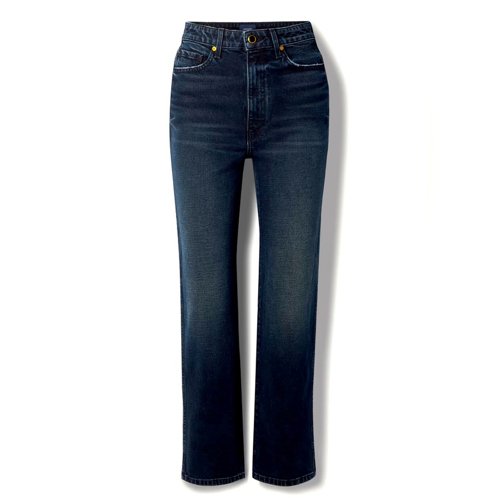 KHAITE
Abigail cropped high-rise straight-leg jeans